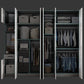 White Colour Wardrobe Contemporary Style Wooden Wardrobe Closet with Hinged Door