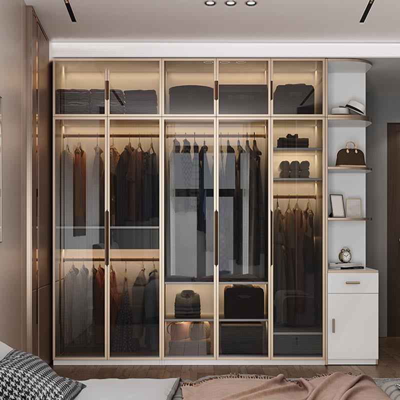 White Colour Wardrobe Armoire Contemporary Style Wooden Wardrobe Closet for Bedroom Clearhalo 'Armoires & Wardrobes' 'armoires_wardrobes' 'Bedroom Furniture' 'furn' 'furn_armoires_wardrobes' 'Furniture' 6107784