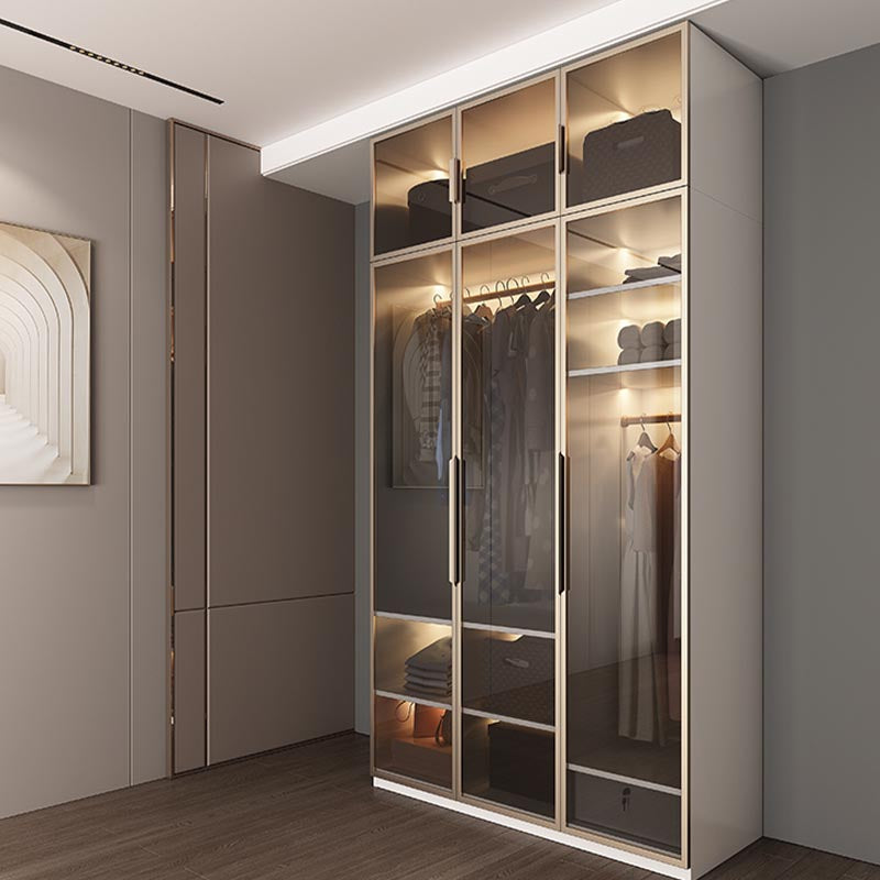 White Colour Wardrobe Armoire Contemporary Style Wooden Wardrobe Closet for Bedroom Clearhalo 'Armoires & Wardrobes' 'armoires_wardrobes' 'Bedroom Furniture' 'furn' 'furn_armoires_wardrobes' 'Furniture' 6107787