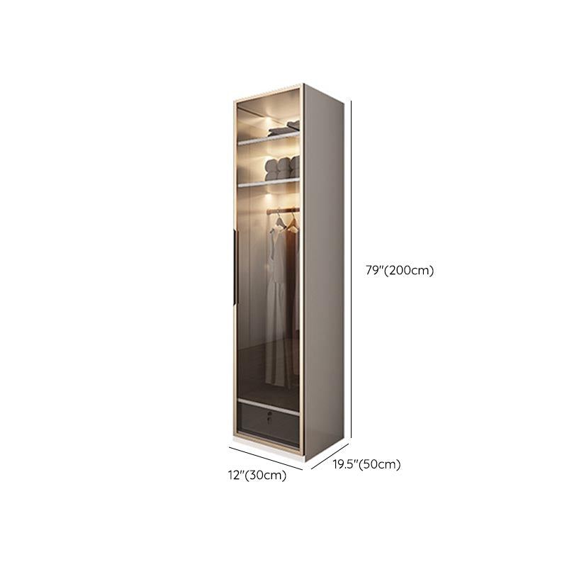 White Colour Wardrobe Armoire Contemporary Style Wooden Wardrobe Closet for Bedroom Clearhalo 'Armoires & Wardrobes' 'armoires_wardrobes' 'Bedroom Furniture' 'furn' 'furn_armoires_wardrobes' 'Furniture' 6107789