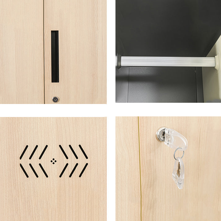 Armoire de rangement en métal moderne avec armoire de finition mate de tige de vêtement pour salle de bain