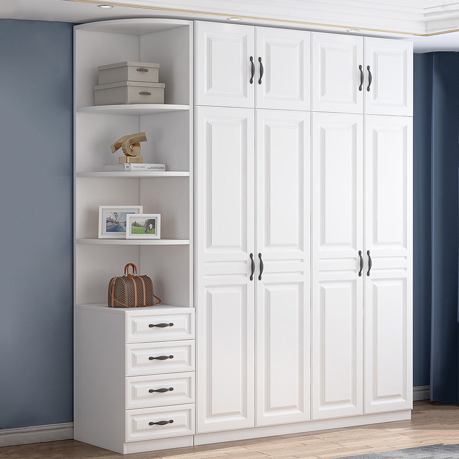 Armadio di colore bianco francese Country Armadio in legno per la camera da letto