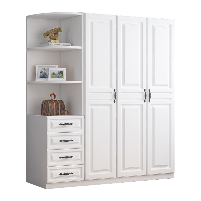 Armadio di colore bianco francese Country Armadio in legno per la camera da letto