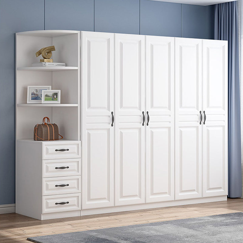 Armadio di colore bianco francese Country Armadio in legno per la camera da letto