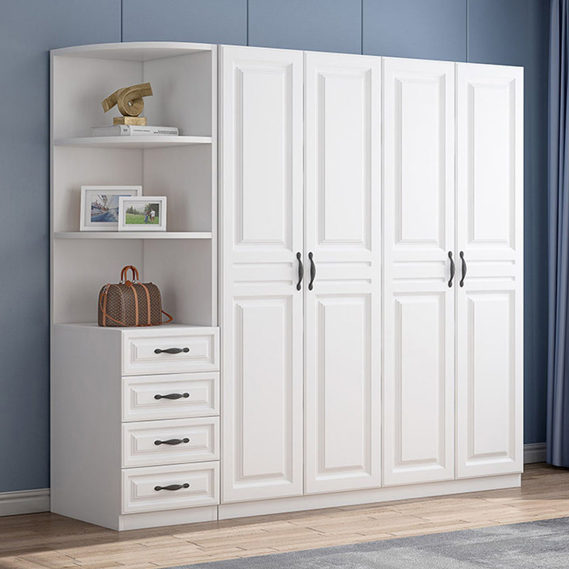 Armadio di colore bianco francese Country Armadio in legno per la camera da letto