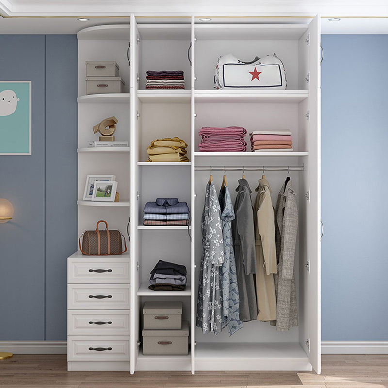 Armadio di colore bianco francese Country Armadio in legno per la camera da letto