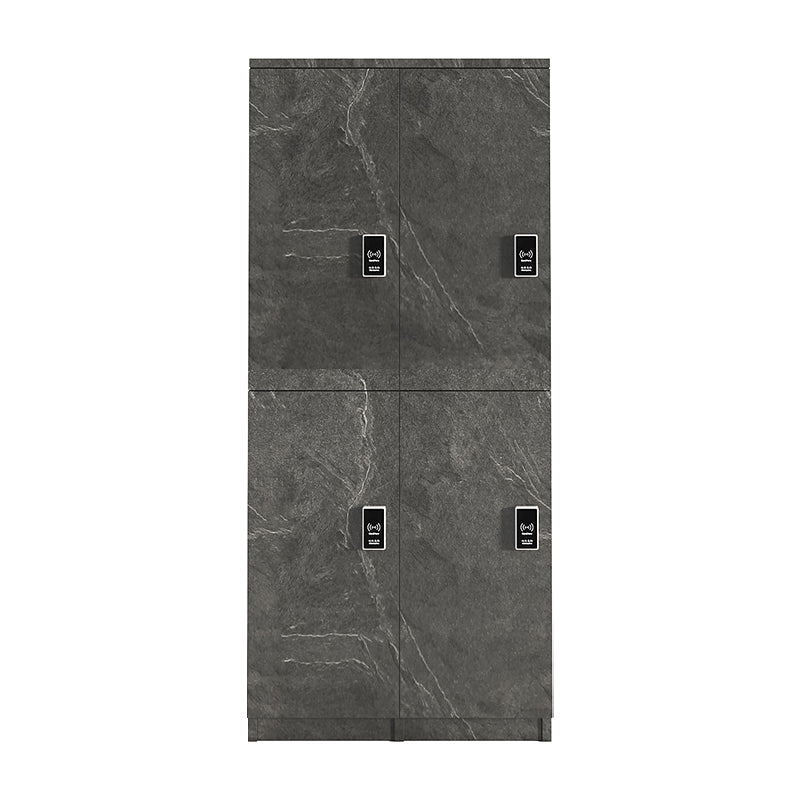 Armoire en bois d'ingénierie gris pour salle de bain armoire à porte à charnière moderne