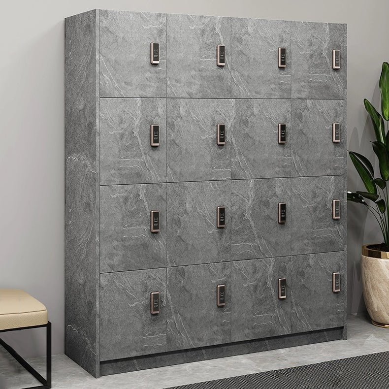 Armoire en bois d'ingénierie gris pour salle de bain armoire à porte à charnière moderne