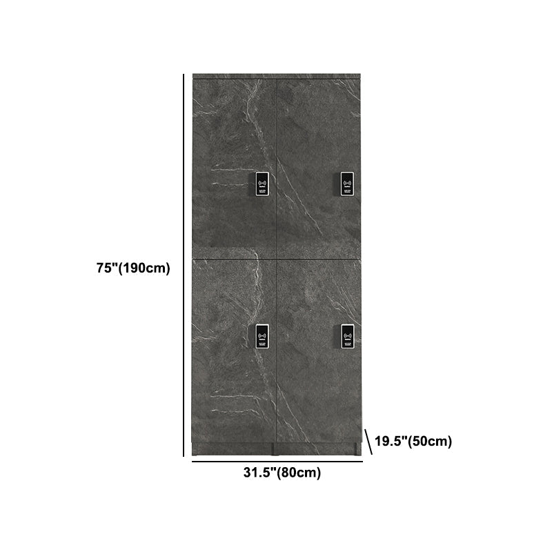 Armoire en bois d'ingénierie gris pour salle de bain armoire à porte à charnière moderne
