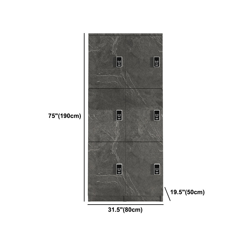 Armoire en bois d'ingénierie gris pour salle de bain armoire à porte à charnière moderne