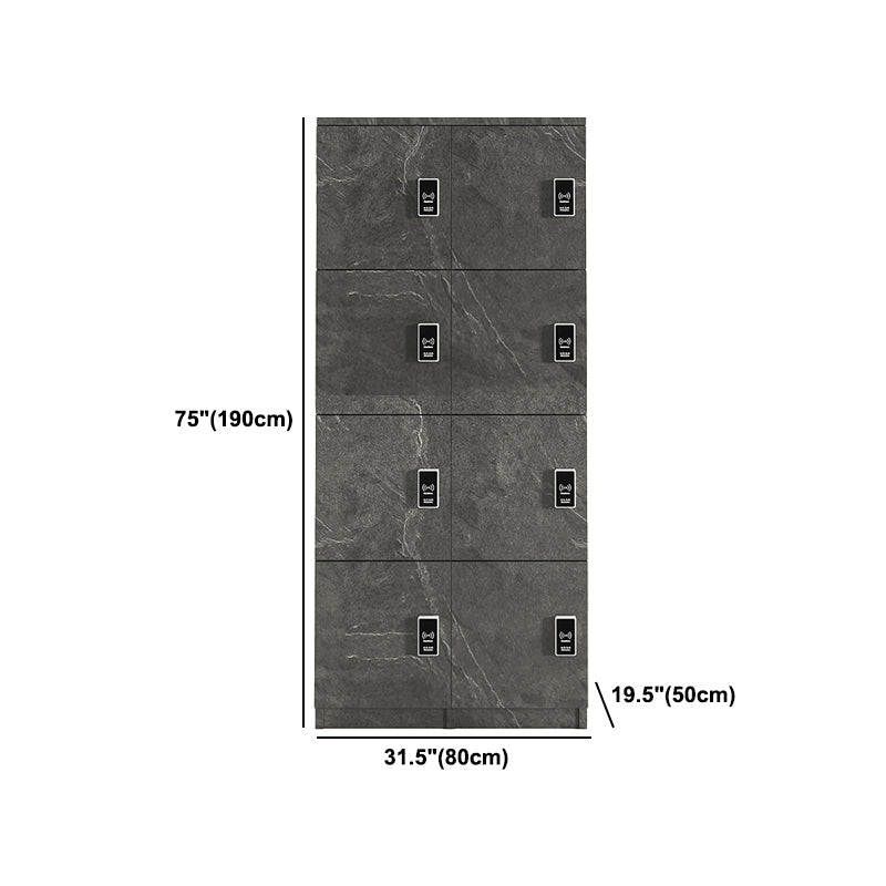 Armoire en bois d'ingénierie gris pour salle de bain armoire à porte à charnière moderne