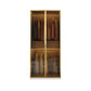 Modern Style Glass Wardrobe Bedroom Wardrobe Closet with Drawer 31"L x 22"W x 79"H Armoires & Wardrobes Clearhalo 'Armoires & Wardrobes' 'armoires_wardrobes' 'Bedroom Furniture' 'furn' 'furn_armoires_wardrobes' 'Furniture' 6107921