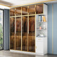 Modern Style Glass Wardrobe Bedroom Wardrobe Closet with Drawer Clearhalo 'Armoires & Wardrobes' 'armoires_wardrobes' 'Bedroom Furniture' 'furn' 'furn_armoires_wardrobes' 'Furniture' 6107933