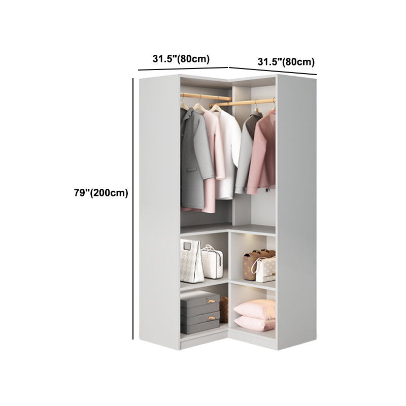 Modern Style Glass Wardrobe Bedroom Wardrobe Closet with Drawer Clearhalo 'Armoires & Wardrobes' 'armoires_wardrobes' 'Bedroom Furniture' 'furn' 'furn_armoires_wardrobes' 'Furniture' 6107940