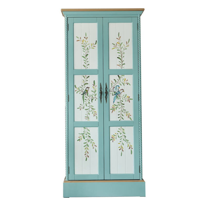 家の伝統的なマット仕上げキャビネット用のバーチウッドストレージキャビネット付き衣服棒付き