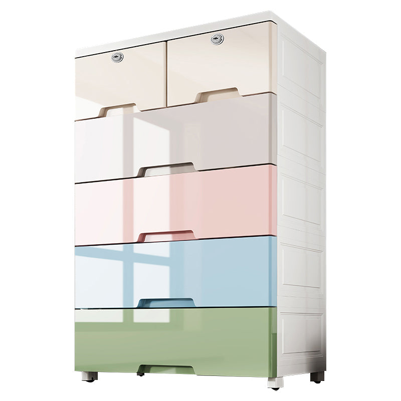 Moderne plastic opbergkast met lade niet-hangende garderobe armoire