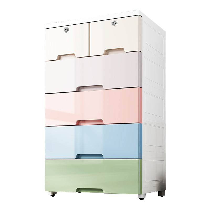 Moderne plastic opbergkast met lade niet-hangende garderobe armoire