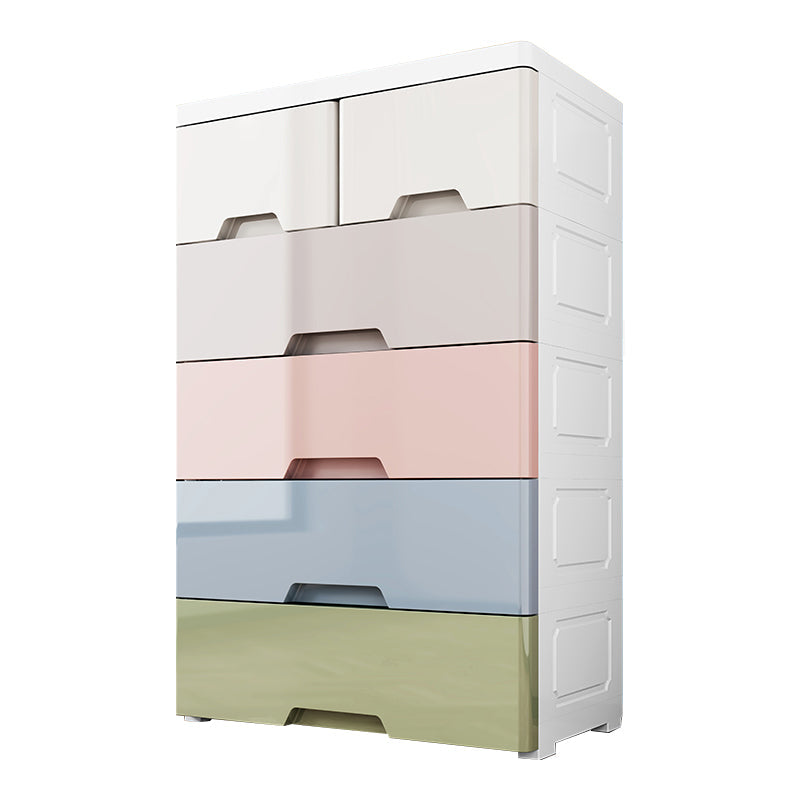 Moderne plastic opbergkast met lade niet-hangende garderobe armoire