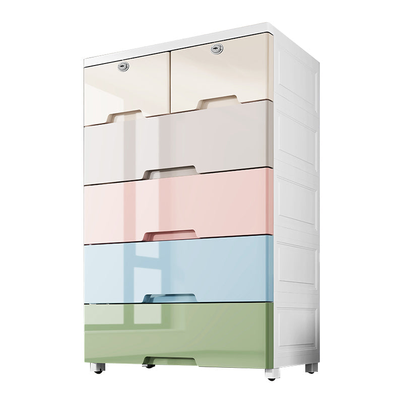 Moderne plastic opbergkast met lade niet-hangende garderobe armoire