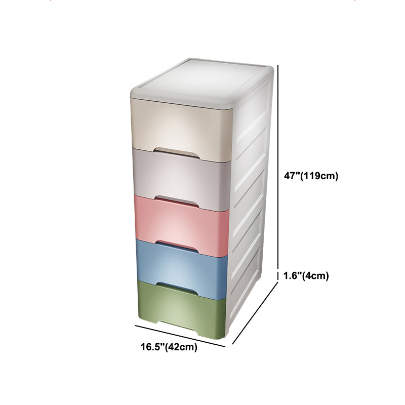 Moderne plastic opbergkast met lade niet-hangende garderobe armoire