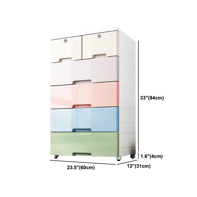 Moderne plastic opbergkast met lade niet-hangende garderobe armoire