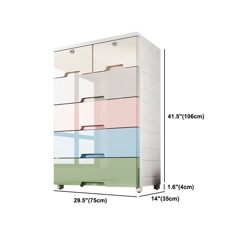 Moderne plastic opbergkast met lade niet-hangende garderobe armoire