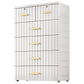 6-drawer Modern Plastic Storage Cabinet Non-Hanging Wardrobe Armoire