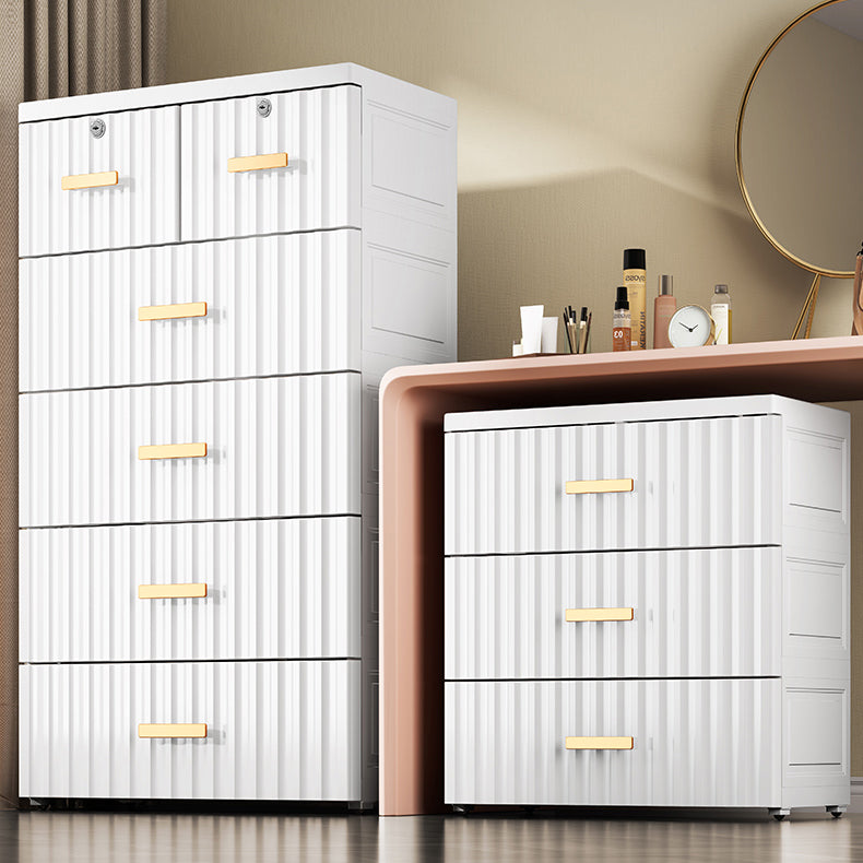 6-drawer Modern Plastic Storage Cabinet Non-Hanging Wardrobe Armoire