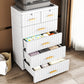 6-drawer Modern Plastic Storage Cabinet Non-Hanging Wardrobe Armoire