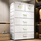 6-drawer Modern Plastic Storage Cabinet Non-Hanging Wardrobe Armoire