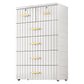 6-drawer Modern Plastic Storage Cabinet Non-Hanging Wardrobe Armoire