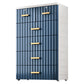 6-drawer Modern Plastic Storage Cabinet Non-Hanging Wardrobe Armoire