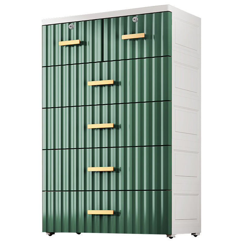 6-drawer Modern Plastic Storage Cabinet Non-Hanging Wardrobe Armoire