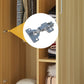 Gabinete de almacenamiento de puerta con bisagras de dormitorio gabinete moderno de madera fabricada con varilla de ropa