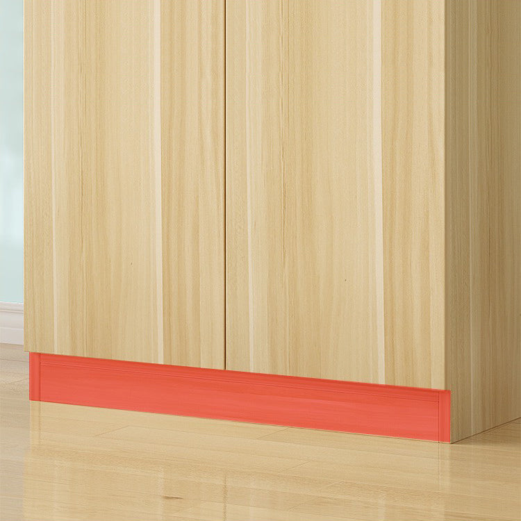 Gabinete de almacenamiento de puerta con bisagras de dormitorio gabinete moderno de madera fabricada con varilla de ropa