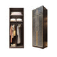 Grey Glass Door Armoire with Garment Rod Modern Storage Cabinet for Bedroom 31.5"L x 24"W x 78.7"H Armoires & Sideboard Clearhalo 'Armoires & Wardrobes' 'armoires_wardrobes' 'Bedroom Furniture' 'furn' 'furn_armoires_wardrobes' 'Furniture' 6108079
