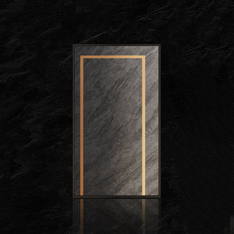 Grey Glass Door Armoire with Garment Rod Modern Storage Cabinet for Bedroom Clearhalo 'Armoires & Wardrobes' 'armoires_wardrobes' 'Bedroom Furniture' 'furn' 'furn_armoires_wardrobes' 'Furniture' 6108081