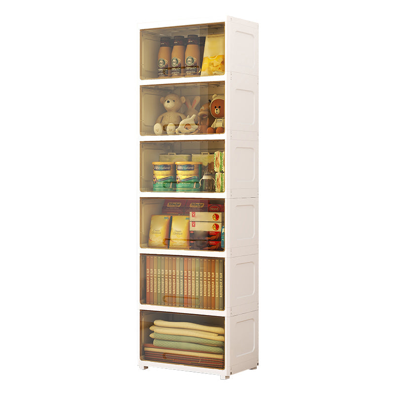 5-Door Storage Cabinet with Legs Contemporary Non-Hanging Armoire