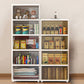 5-Door Storage Cabinet with Legs Contemporary Non-Hanging Armoire