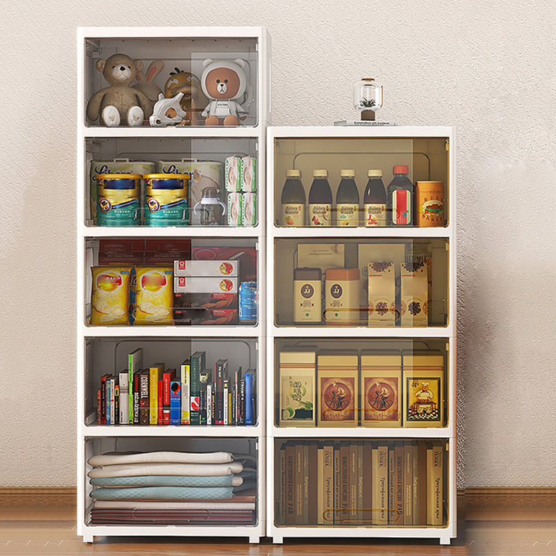 5-Door Storage Cabinet with Legs Contemporary Non-Hanging Armoire