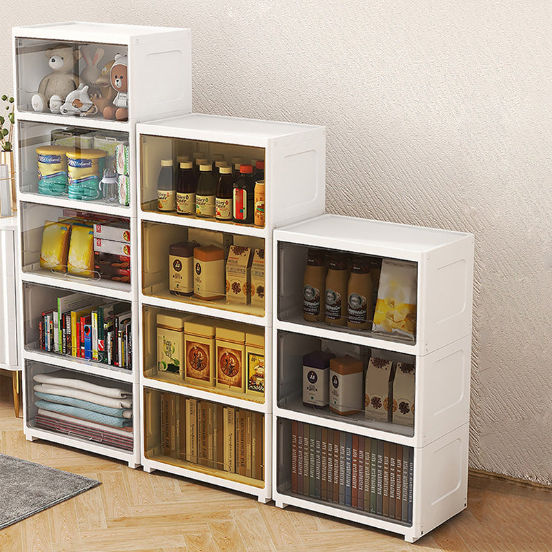 5-Door Storage Cabinet with Legs Contemporary Non-Hanging Armoire