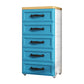 Contemporary Plastic Storage Cabinet Non-Hanging Armoire for Home 15"L x 11"W x 29.9"H White-Blue Clearhalo 'Armoires & Wardrobes' 'armoires_wardrobes' 'Bedroom Furniture' 'furn' 'furn_armoires_wardrobes' 'Furniture' 6108133