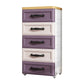 Contemporary Plastic Storage Cabinet Non-Hanging Armoire for Home 15"L x 11"W x 29.9"H Beige-Purple Clearhalo 'Armoires & Wardrobes' 'armoires_wardrobes' 'Bedroom Furniture' 'furn' 'furn_armoires_wardrobes' 'Furniture' 6108134