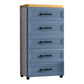 Contemporary Plastic Storage Cabinet Non-Hanging Armoire for Home 18"L x 12"W x 33"H White-Blue Clearhalo 'Armoires & Wardrobes' 'armoires_wardrobes' 'Bedroom Furniture' 'furn' 'furn_armoires_wardrobes' 'Furniture' 6108140