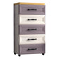 Contemporary Plastic Storage Cabinet Non-Hanging Armoire for Home 18"L x 12"W x 33"H Beige-Purple Clearhalo 'Armoires & Wardrobes' 'armoires_wardrobes' 'Bedroom Furniture' 'furn' 'furn_armoires_wardrobes' 'Furniture' 6108145