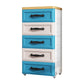 Contemporary Plastic Storage Cabinet Non-Hanging Armoire for Home 15"L x 11"W x 29.9"H Beige-Blue Clearhalo 'Armoires & Wardrobes' 'armoires_wardrobes' 'Bedroom Furniture' 'furn' 'furn_armoires_wardrobes' 'Furniture' 6108147