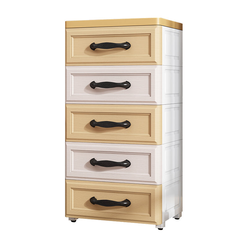 Contemporary Plastic Storage Cabinet Non-Hanging Armoire for Home 15"L x 11"W x 29.9"H Beige Clearhalo 'Armoires & Wardrobes' 'armoires_wardrobes' 'Bedroom Furniture' 'furn' 'furn_armoires_wardrobes' 'Furniture' 6108148