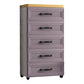 Contemporary Plastic Storage Cabinet Non-Hanging Armoire for Home 18"L x 12"W x 33"H White-Purple Clearhalo 'Armoires & Wardrobes' 'armoires_wardrobes' 'Bedroom Furniture' 'furn' 'furn_armoires_wardrobes' 'Furniture' 6108151