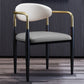 Metallic Finish Side Chair with Arms Metal Industrial Dining Chair Grey 1 Piece Clearhalo 'Dining Chairs' 'Dining Tables & Seating' 'dining_chair' 'furn' 'furn_dining_chair' 'Furniture' 'Kitchen & Dining Furniture' 6110763