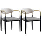 Metallic Finish Side Chair with Arms Metal Industrial Dining Chair Grey 2 Piece Set Clearhalo 'Dining Chairs' 'Dining Tables & Seating' 'dining_chair' 'furn' 'furn_dining_chair' 'Furniture' 'Kitchen & Dining Furniture' 6110765